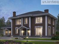 V-231-1P проект двухэтажного дома из газобетона с гаражом размером 11 на 19 