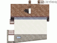 V-247-1P проект двухэтажного дома из газобетона с цоколем и мансардой размером 10 на 9 - вид сзади V-247-1P проект двухэтажного дома из газобетона с цоколем и мансардой размером 10 на 9 - вид сзади