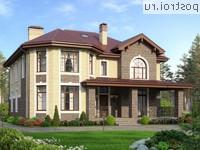 V-267-1P проект двухэтажного дома из пеноблоков с мансардой размером 14 на 13 