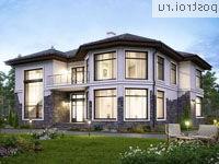 V-269-1P проект двухэтажного дома из пеноблоков размером 13 на 15 