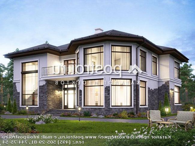 V-269-1P проект двухэтажного дома из пеноблоков размером 13 на 15 