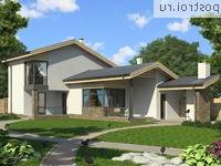 W-116-1P проект двухэтажного коттеджа из пенобетона размером 10 на 16 