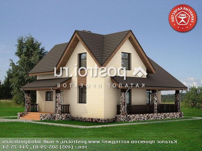 W-126-1P проект двухэтажного коттеджа из газобетона размером 12 на 14 