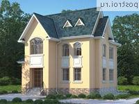 W-130-1K проект двухэтажного коттеджа из кирпича размером 11 на 11 