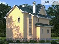 W-130-1K проект двухэтажного коттеджа из кирпича размером 11 на 11 