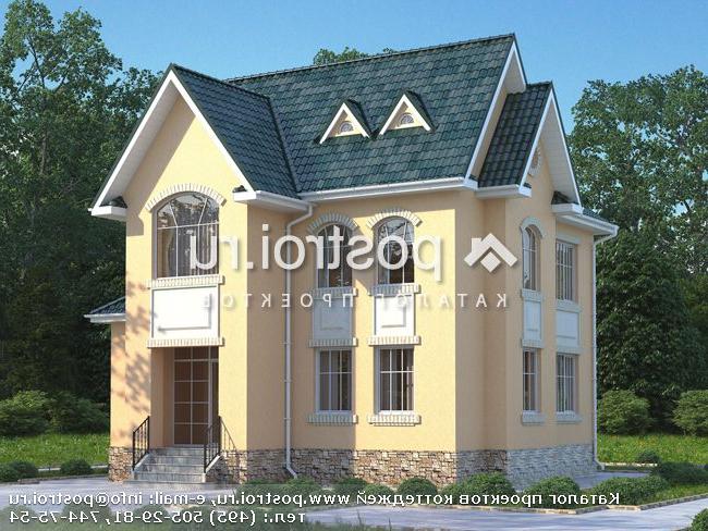 W-130-1K проект двухэтажного коттеджа из кирпича размером 11 на 11 