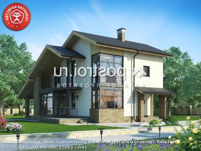 W-179-1P проект двухэтажного дома из газобетона размером 15 на 12 