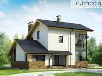 W-271-1K проект двухэтажного дома из кирпича с цоколем размером 10 на 13 