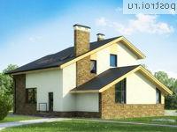 W-271-1K проект двухэтажного дома из кирпича с цоколем размером 10 на 13 