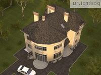 W-338-1K проект двухэтажного дома из кирпича с цоколем размером 12 на 15 