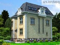 W-338-1K проект двухэтажного дома из кирпича с цоколем размером 12 на 15 