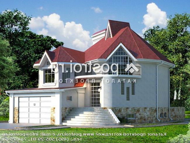 W-346-1K проект двухэтажного дома из кирпича с цоколем и мансардой и гаражом размером 19 на 14 W-346-1K проект двухэтажного дома из кирпича с цоколем и мансардой и гаражом размером 19 на 14