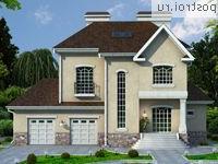 W-482-1K проект трехэтажного дома из кирпича с цоколем и мансардой и гаражом размером 14 на 17 