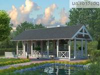 X-026-1S проект одноэтажной каркасной беседки размером 5 на 9 