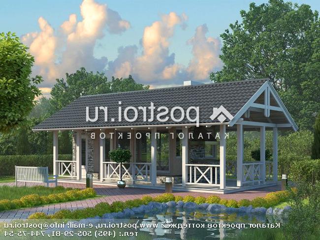 X-026-1S проект одноэтажной каркасной беседки размером 5 на 9 