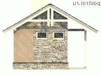 X-026-1S проект одноэтажной каркасной беседки размером 5 на 9  - вид справа