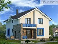 X-183-1P проект двухэтажного дома из пеноблоков размером 11 на 10 