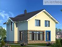 X-183-1P проект двухэтажного дома из пеноблоков размером 11 на 10 