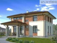 X-194-1P проект двухэтажного коттеджа из пенобетона размером 17 на 12 