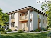 X-205-2P проект двухэтажного дома из пенобетона размером 12 на 13
