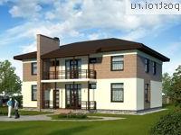 X-216-1P проект двухэтажного дома из пенобетона размером 14 на 10 