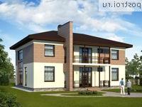 X-216-1P проект двухэтажного дома из пенобетона размером 14 на 10 