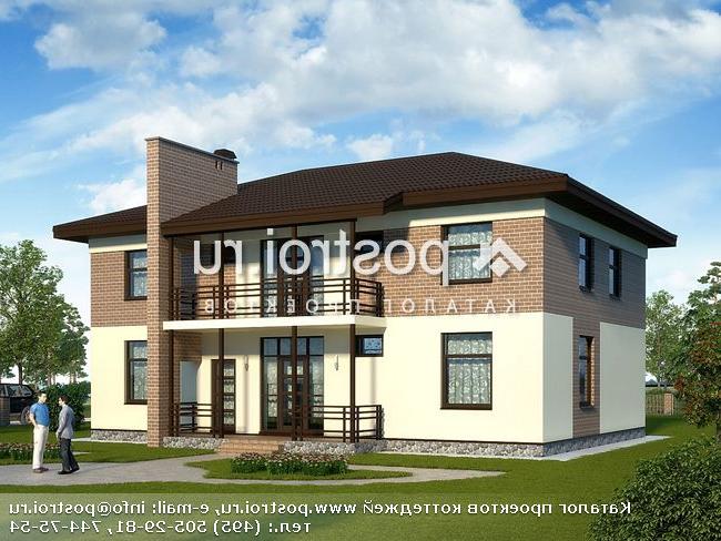 X-216-1P проект двухэтажного дома из пенобетона размером 14 на 10 