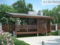 Y-021-1S проект одноэтажной каркасной беседки размером 4 на 6 