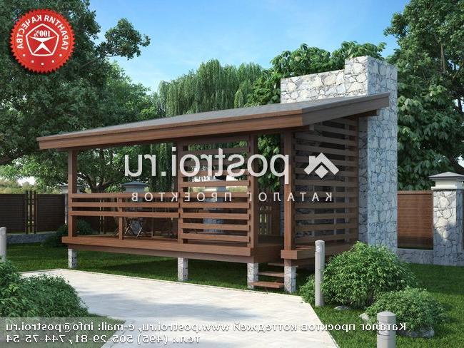 Y-021-1S проект одноэтажной каркасной беседки размером 4 на 6 