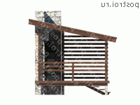 Y-021-1S проект одноэтажной каркасной беседки размером 4 на 6  - вид справа