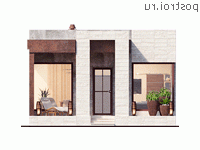 Y-050-1P проект одноэтажной бани из пеноблока размером 8 на 10 - вид спереди