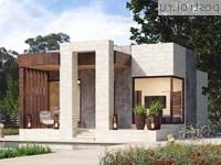 Y-050-1P проект одноэтажной бани из пеноблока размером 8 на 10