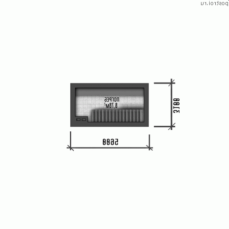 Y-072-1K проект одноэтажного гаража из кирпича с подвалом размером 11 на 9 - подвал