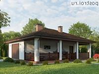 Y-072-1K проект одноэтажного гаража из кирпича с подвалом размером 11 на 9