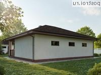 Y-072-1K проект одноэтажного гаража из кирпича с подвалом размером 11 на 9