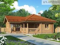 Y-092-1D проект одноэтажной деревянной бани из бруса размером 11 на 12 