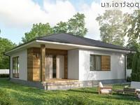 Y-103-1P проект одноэтажного коттеджа из пенобетона размером 11 на 13
