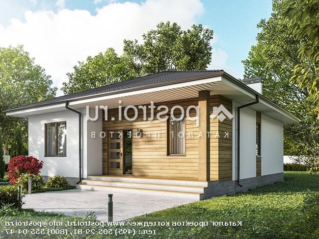 Y-103-1P проект одноэтажного коттеджа из пенобетона размером 11 на 13