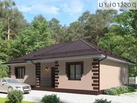 Y-112-1P проект одноэтажного коттеджа из пенобетона размером 15 на 11