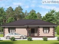 Y-112-1P проект одноэтажного коттеджа из пенобетона размером 15 на 11