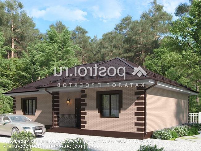 Y-112-1P проект одноэтажного коттеджа из пенобетона размером 15 на 11