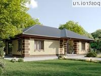 Y-112-3P проект одноэтажного коттеджа из пенобетона размером 15 на 11