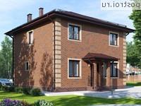 Y-120-1P проект двухэтажного коттеджа из пенобетона размером 9 на 9