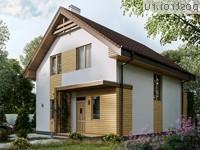 Y-124-1P проект двухэтажного коттеджа из газобетона размером 8 на 10