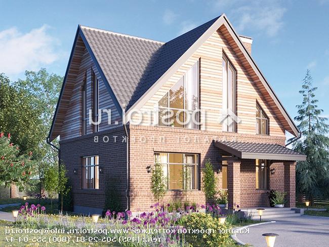 Y-134-1P проект двухэтажного дома из газобетона размером 10 на 10