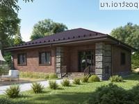 Y-135-1P проект одноэтажного дома из газобетона размером 15 на 12