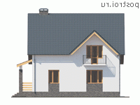 Y-143-1P проект двухэтажного дома из газобетона с гаражом размером 13 на 10 - вид слева Y-143-1P проект двухэтажного дома из газобетона с гаражом размером 13 на 10 - вид слева