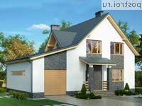 Y-143-1P проект двухэтажного дома из газобетона с гаражом размером 13 на 10