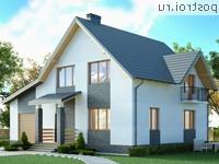 Y-143-1P проект двухэтажного дома из газобетона с гаражом размером 13 на 10