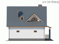 Y-143-1P проект двухэтажного дома из газобетона с гаражом размером 13 на 10 - вид справа Y-143-1P проект двухэтажного дома из газобетона с гаражом размером 13 на 10 - вид справа